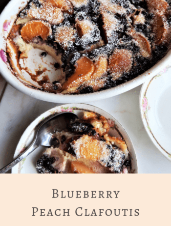 Blueberry peach clafoutis