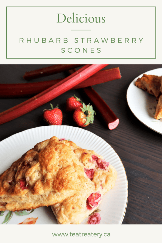 rhubarb strawberry scones