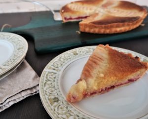 Cranberry Pear Frangipane tart