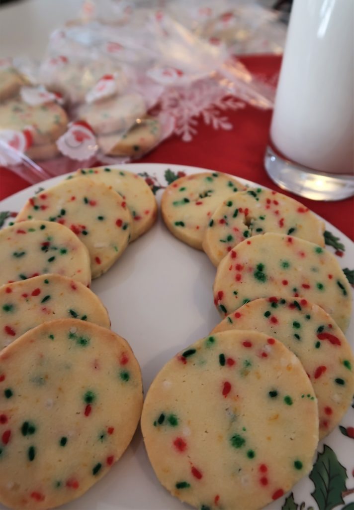 Christmas Sprinkle Shortbread Cookie
