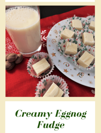 creamy eggnog fudge