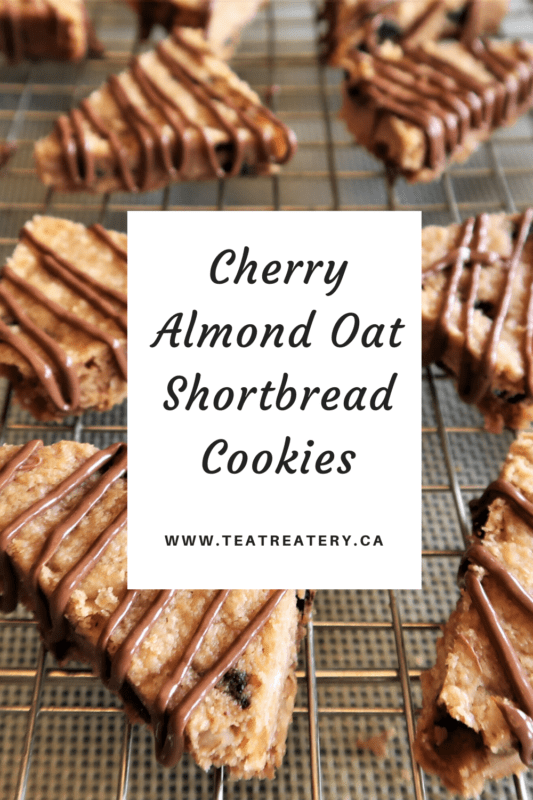 cherry almond oat shortbread